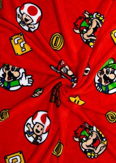 Nintendo Red Here We Go Fleece Throw