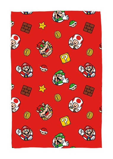 Nintendo Red Here We Go Fleece Throw