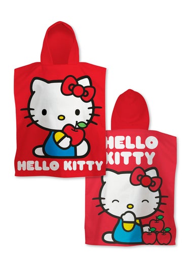 Hello Kitty Red Cheeky Poncho Towel