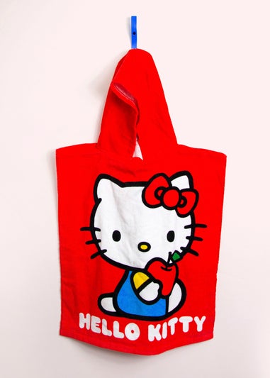 Hello Kitty Red Cheeky Poncho Towel