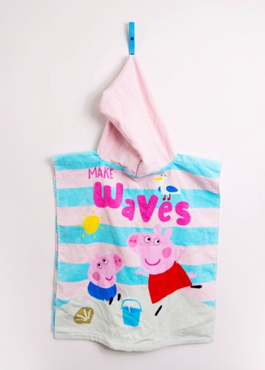 Peppa Pig Multi Colour Waves Poncho Towel