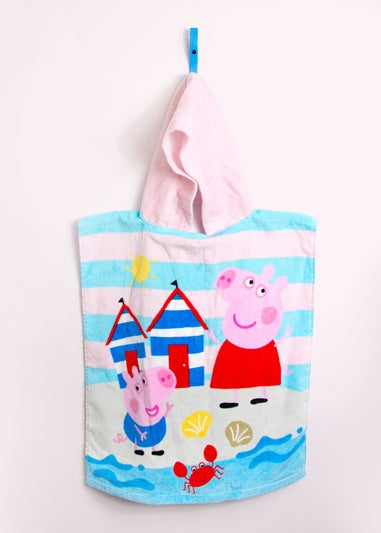 Peppa Pig Multi Colour Waves Poncho Towel