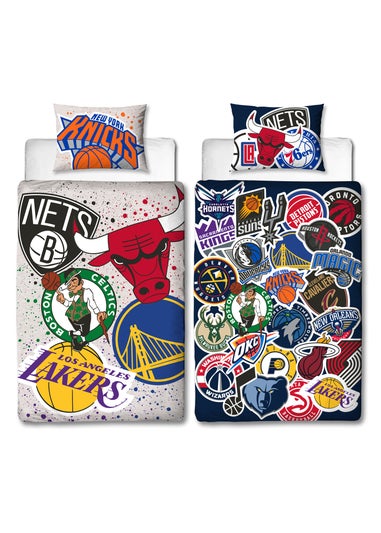 NBA Multi Colour Divide Single Polycotton Duvet Set