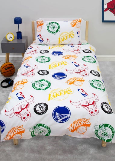 NBA Multi Colour Divide Single Polycotton Duvet Set