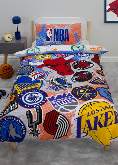 NBA Multi Colour Divide Single Polycotton Duvet Set