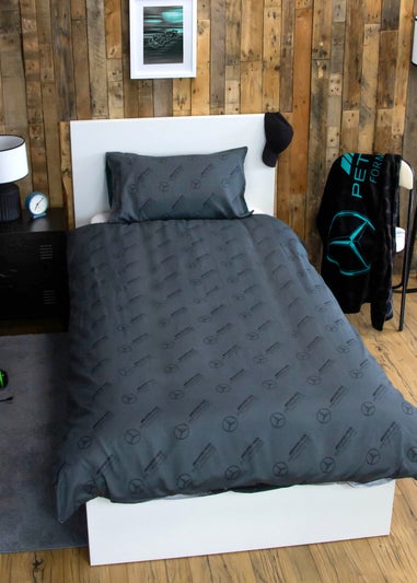 Mercedes Grey Stealth Reversible Polycotton Duvet Set