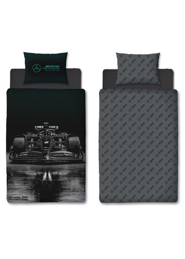 Mercedes Grey Stealth Reversible Polycotton Duvet Set