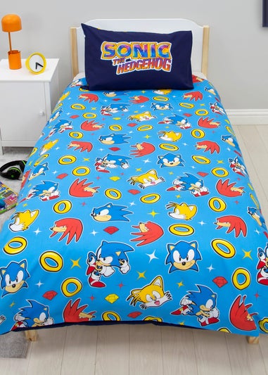 Sonic Multi Colour Liquid Reversible Polycotton Duvet Set