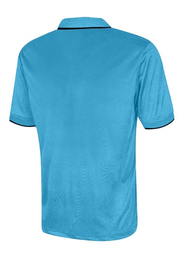 Under Par Turquoise Waffle Knit Polo Shirt