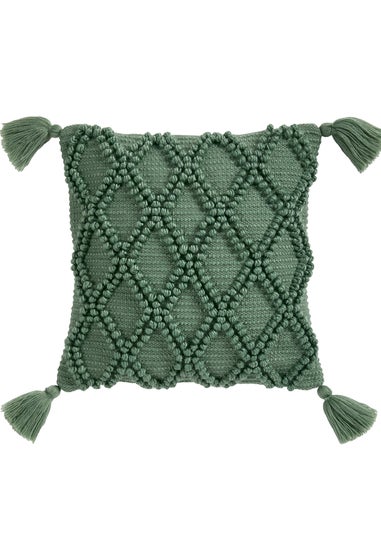 Drift Home Alda Outdoor Tasselled Green Filled Cushion