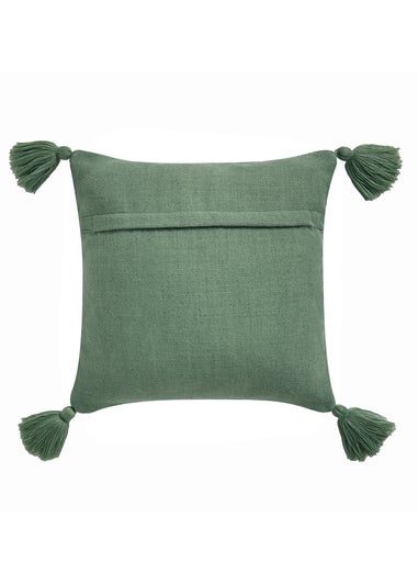 Drift Home Alda Outdoor Tasselled Green Filled Cushion