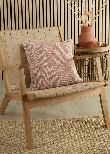 Appletree Loft Myan Woven Red Filled Cushion