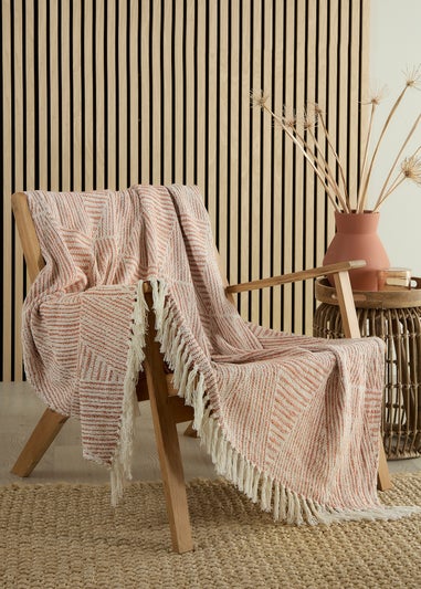 Appletree Loft Myan Tasselled Terracotta Throw