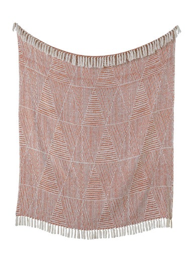 Appletree Loft Myan Tasselled Terracotta Throw