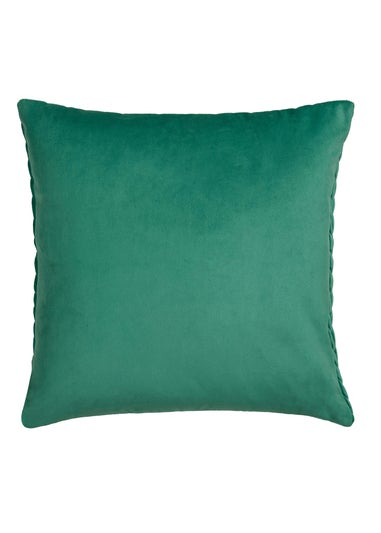 Laurence Llewelyn-Bowen Amory Velvet Green Filled Cushion