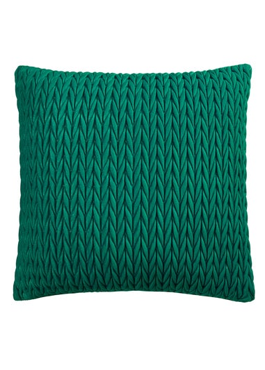 Laurence Llewelyn-Bowen Amory Velvet Green Filled Cushion