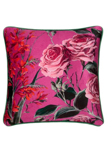 Laurence Llewelyn-Bowen Cotswold Fantasia Dawn Velvet Pink Filled Cushion