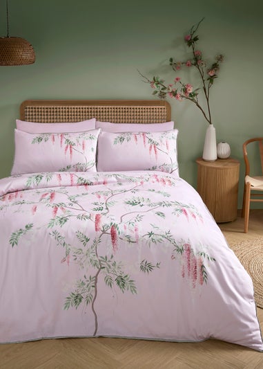 Soiree Enya Digitally Printed Pink Duvet Cover Set