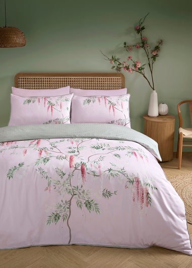 Soiree Enya Digitally Printed Pink Duvet Cover Set