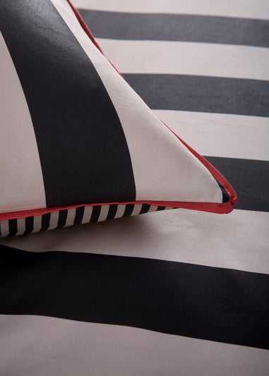 Laurence Llewelyn-Bowen Festivo Circus Stripe Black Duvet Cover Set