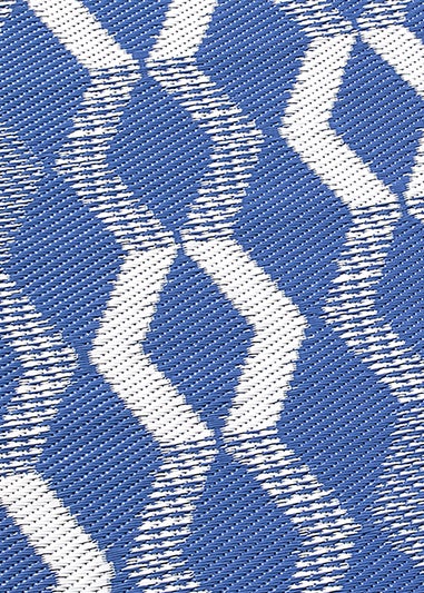 Fusion Rico Outdoor UV Resistant Blue Outdoor Rug