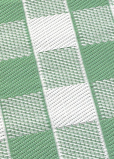 Dreams & Drapes Design Gingham Green Outdoor Rug