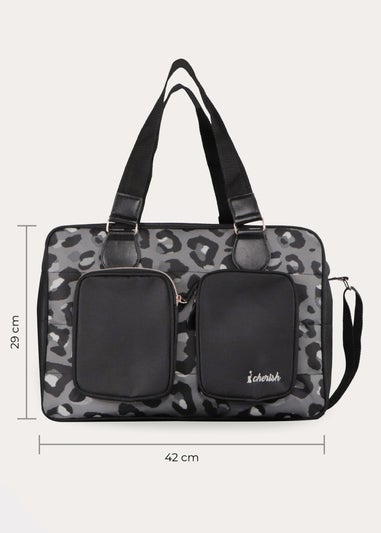 My Babiie Black Leopard Deluxe Changing Bag