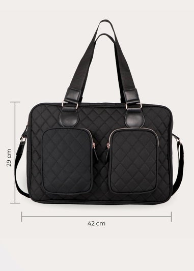 My Babiie Black Quilted Deluxe Changing Bag