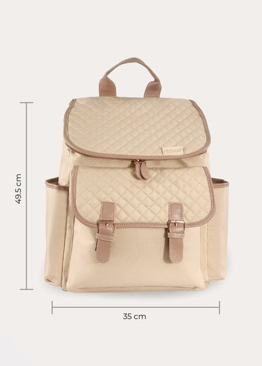 My Babiie Blush Quilted Backpack Changing Bag