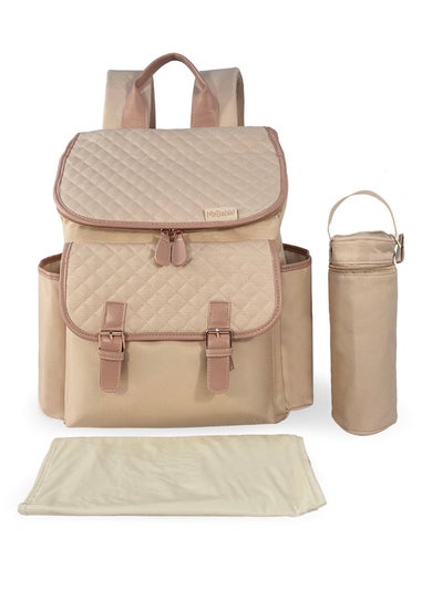 My Babiie Blush Quilted Backpack Changing Bag