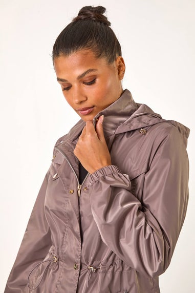 Roman Taupe Shower Resistant Longline Jacket