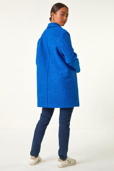 Roman Blue Petite Buttoned Coat