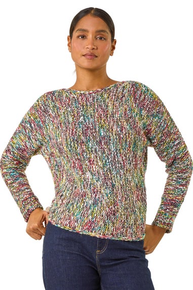 Roman Multi Patterened Tape Yarn Knit Jumper
