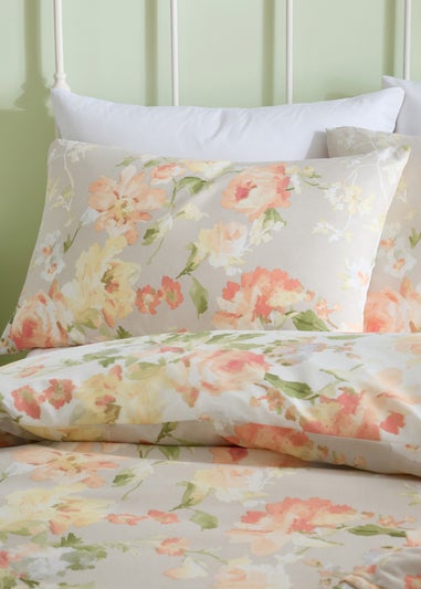 Dreams & Drapes Design Flourette Reversible Natural Duvet Cover Set