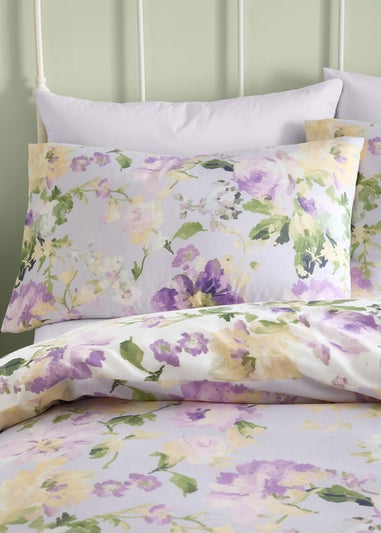 Dreams & Drapes Design Flourette Reversible Lilac Duvet Cover Set