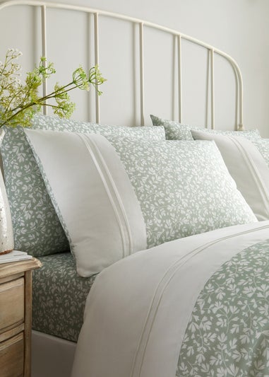 Dreams & Drapes Decorative Tess Green Duvet Cover Set