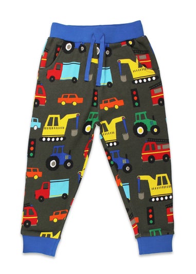 Toby Tiger Organic Multi Colour Transport Print Joggers (6 months - 6 years)