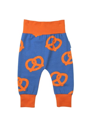 Toby Tiger Organic Blue Pretzel Print Yoga Pant (Newborn - 3 years)