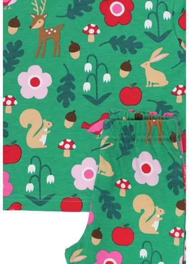 Toby Tiger Organic Green Forest Adventure Print Pyjamas (12 months - 6 years)