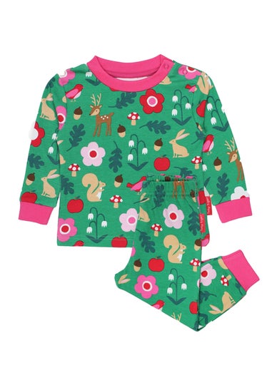 Toby Tiger Organic Green Forest Adventure Print Pyjamas (12 months - 6 years)