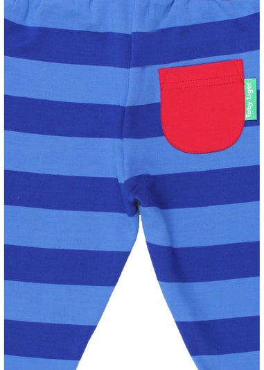 Toby Tiger Organic Blue Striped Joggers (3 months - 6 years)