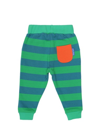 Toby Tiger Organic Green Striped Joggers (3 months - 6 years)