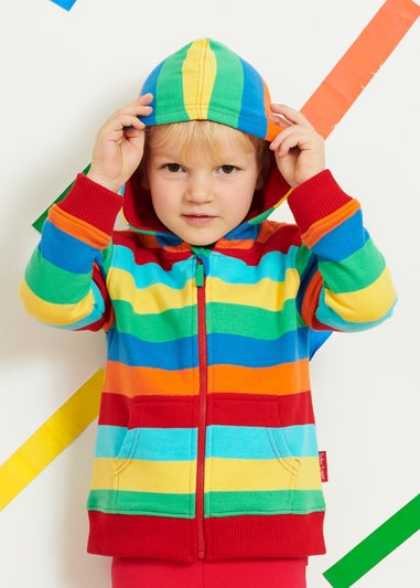 Toby Tiger Organic Multi Colour Stripe Hoodie (6 months - 6 years)