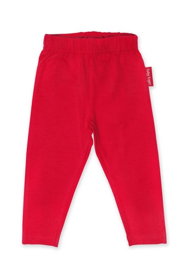 Toby Tiger Organic Red Basic Leggings (6 months - 8 years)