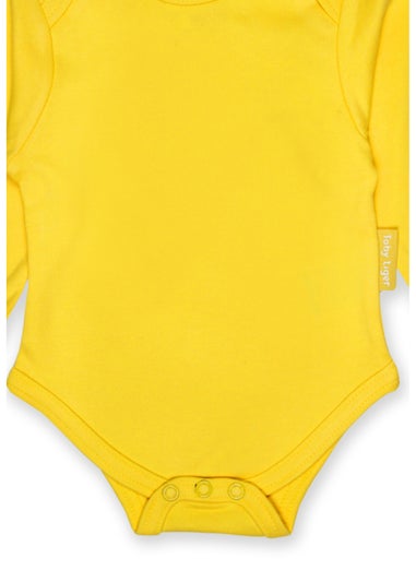 Toby Tiger Organic Yellow Basic Long-Sleeved Baby Body (Newborn - 12 months)