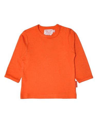 Toby Tiger Organic Orange Basic Long-Sleeved T-Shirt (6 months - 8 years)