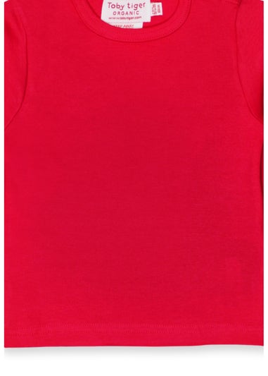 Toby Tiger Organic Red Basic Long-Sleeved T-Shirt (6 months - 8 years)