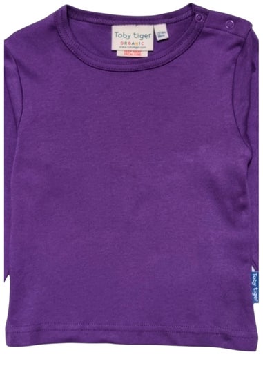 Toby Tiger Organic Purple Basic Long-Sleeved T-Shirt (6 months - 8 years)