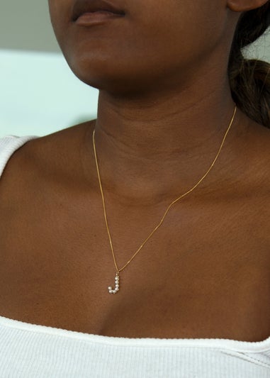 Golden Moments 9ct Yellow Gold Fresh Water Pearls Initial J Necklace