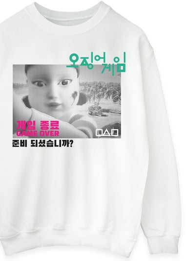 Netflix Squid Game Young Hee Photo White Sweatshirt